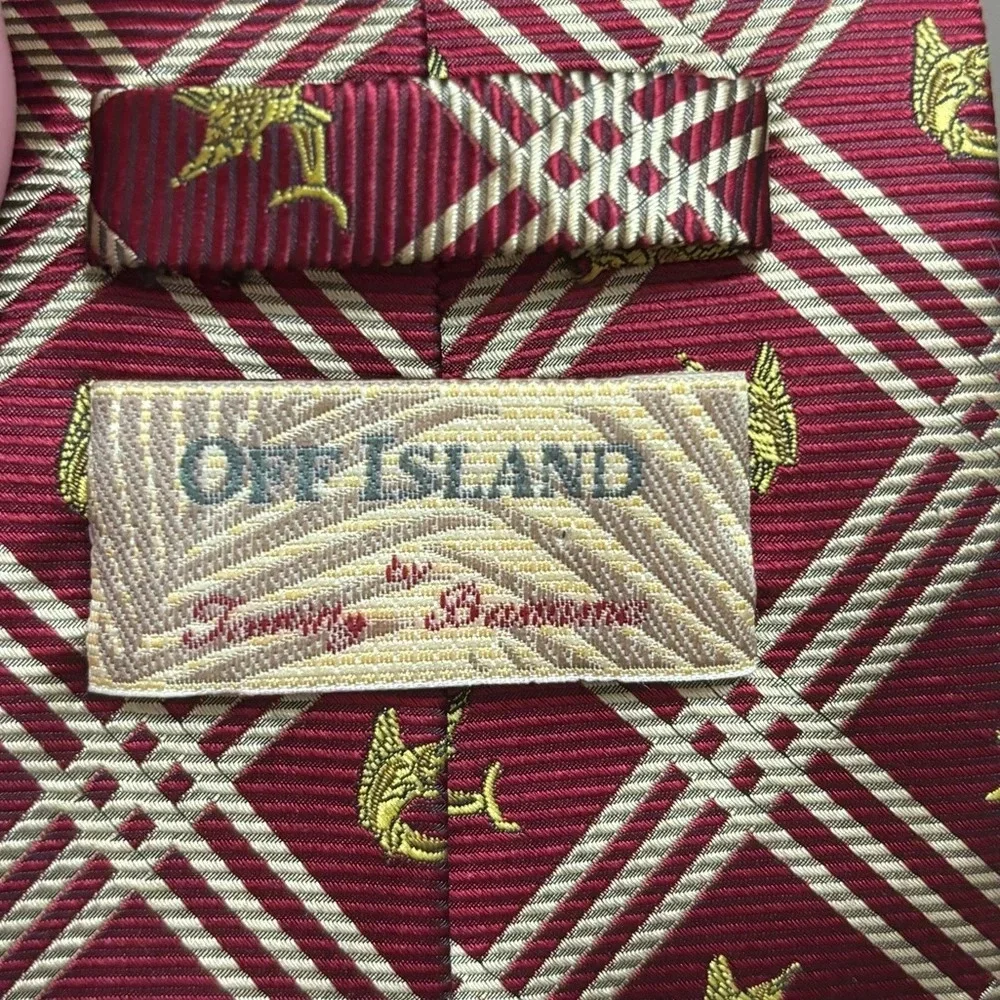 Tommy Bahama Men's Neck Tie Silke red and gold